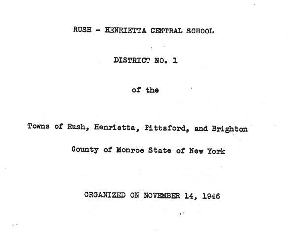 Original cover page showing the full name of the district and towns served